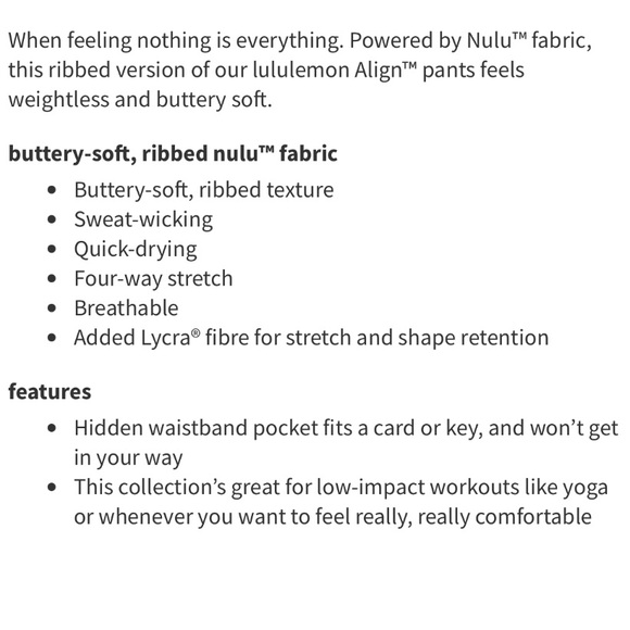 lululemon align high rise ribbed pant *25” - Picture 6 of 10